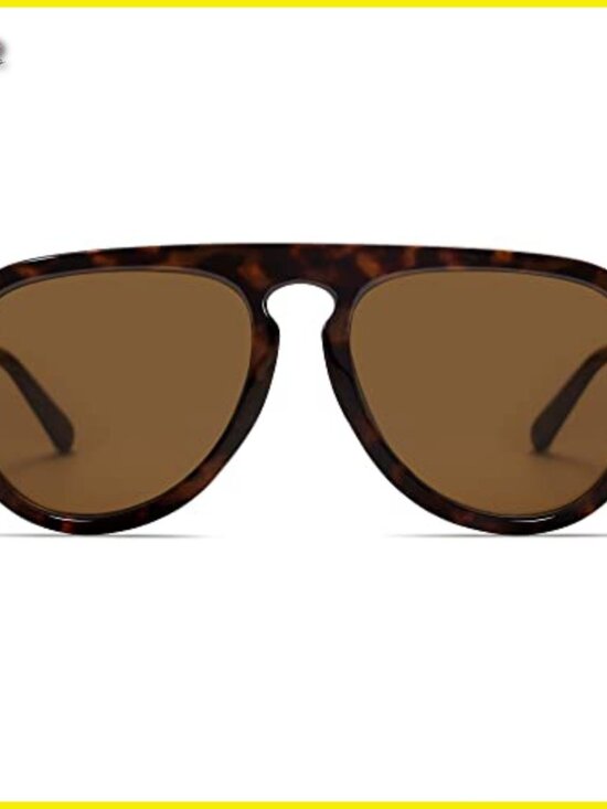 Retro Aviator Sunglasses Vintage Plastic Frame UV400 Protection Unisex Shades main image 5